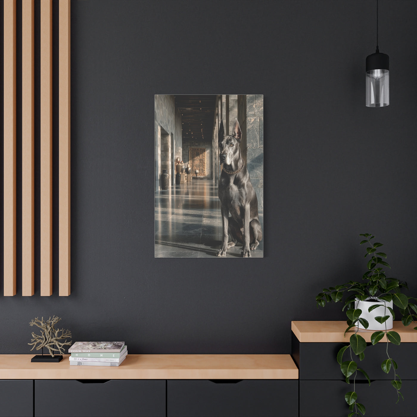 Great Dane Modern Architectural Portrait Wall Art & Canvas Print