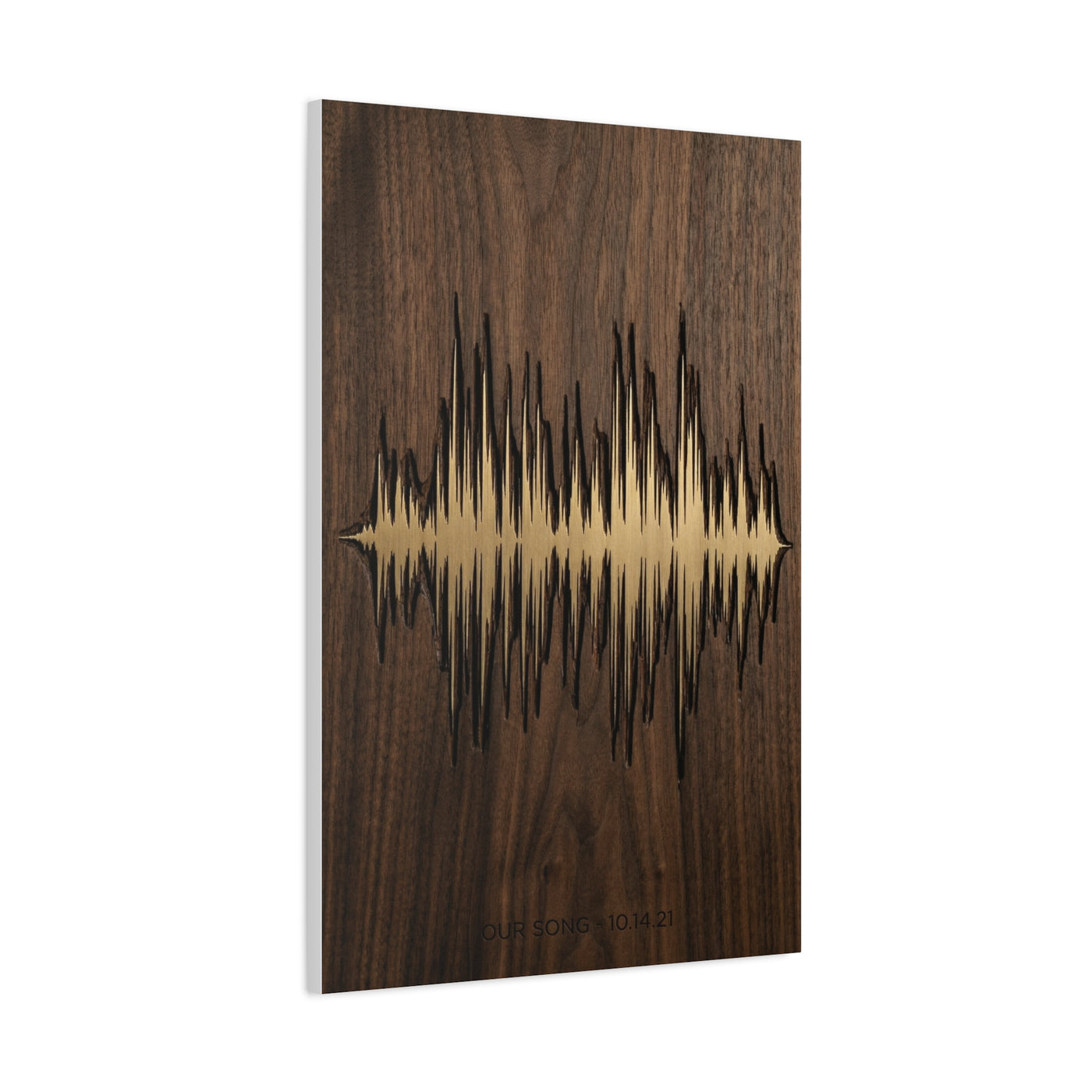 Personalized Soundwave Engraved Wood Wall Art & Canvas Print