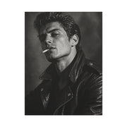Rebel Leather Jacket Portrait Wall Art & Canvas Print