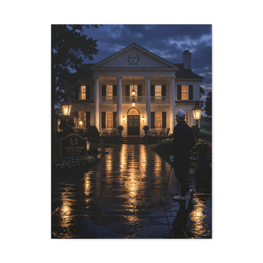 Grand Clubhouse Blue Hour Golf Wall Art & Canvas Print