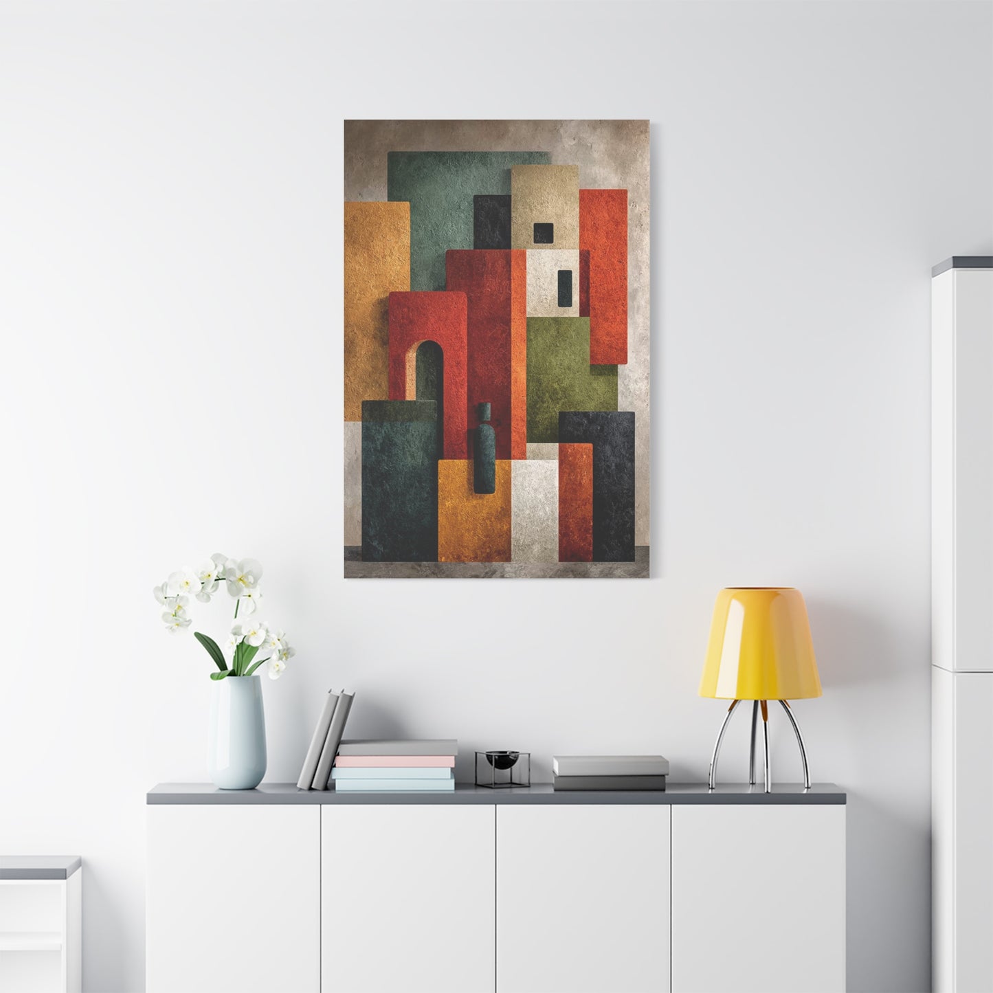Contemporary Color Block Abstract Wall Art & Canvas Print