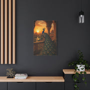 Mughal Palace Sunset Peacock Wall Art & Canvas Print
