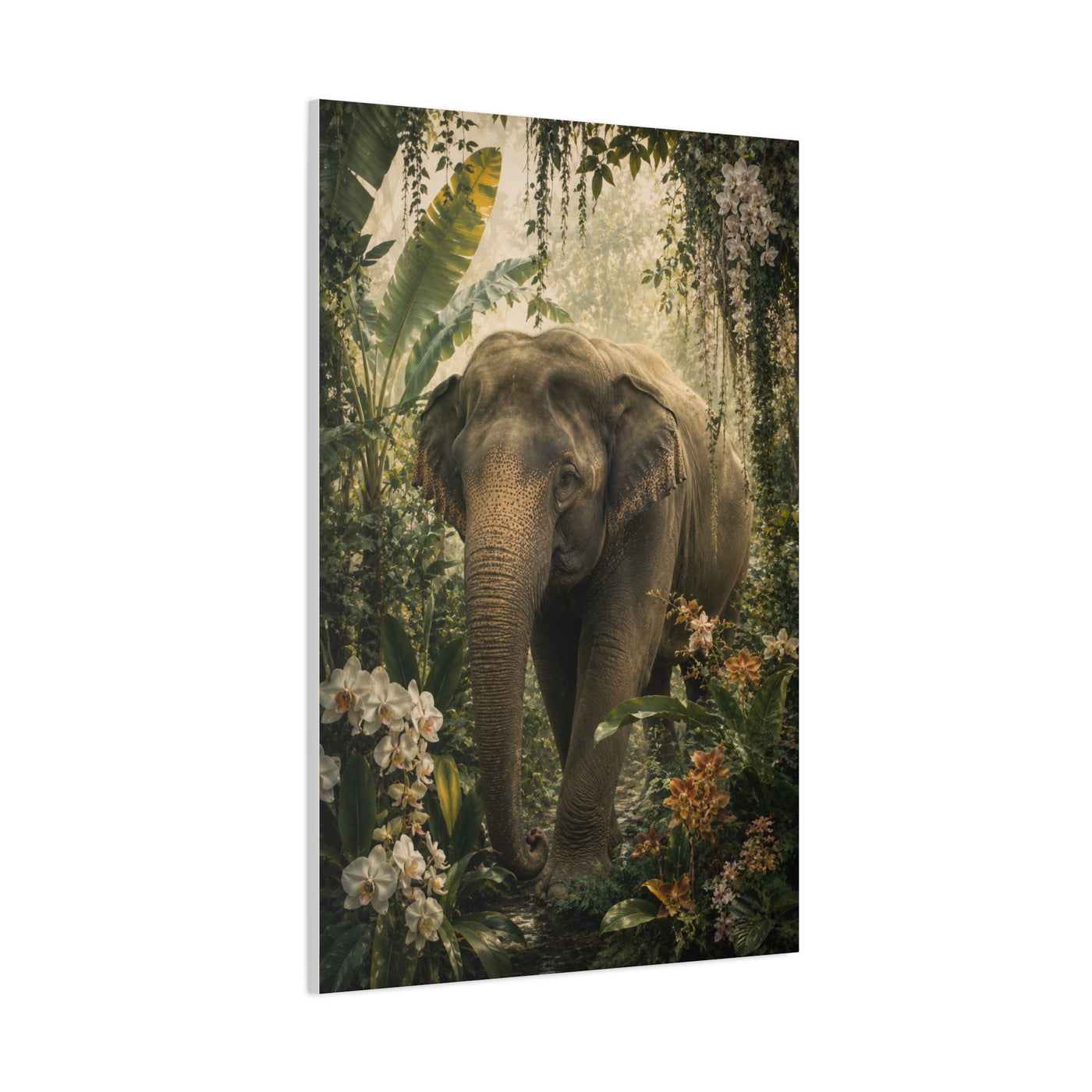 Majestic Elephant Jungle Portrait Tropical Wall Art & Canvas Print