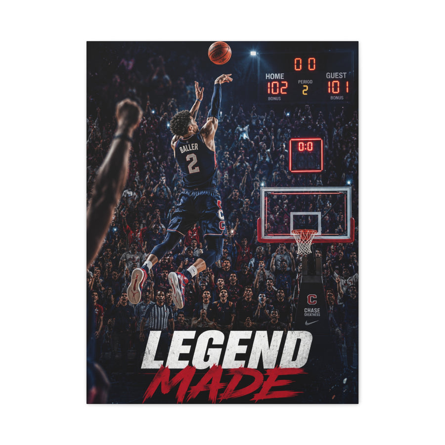 Legend Made Championship Basketball Sports Wall Art & Canvas Print