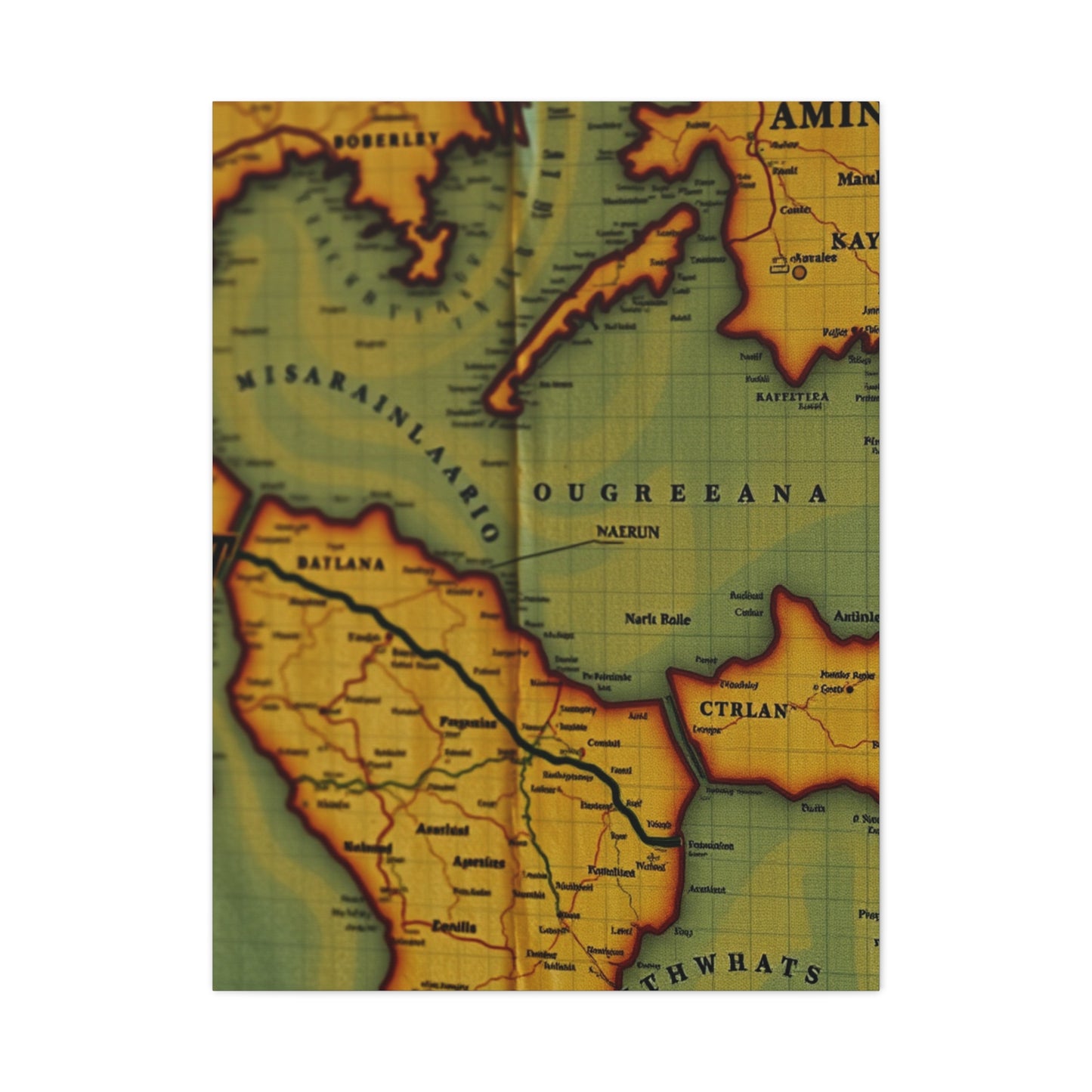 Antique Maps Art Premium Gallery Wall Art & Canvas Print