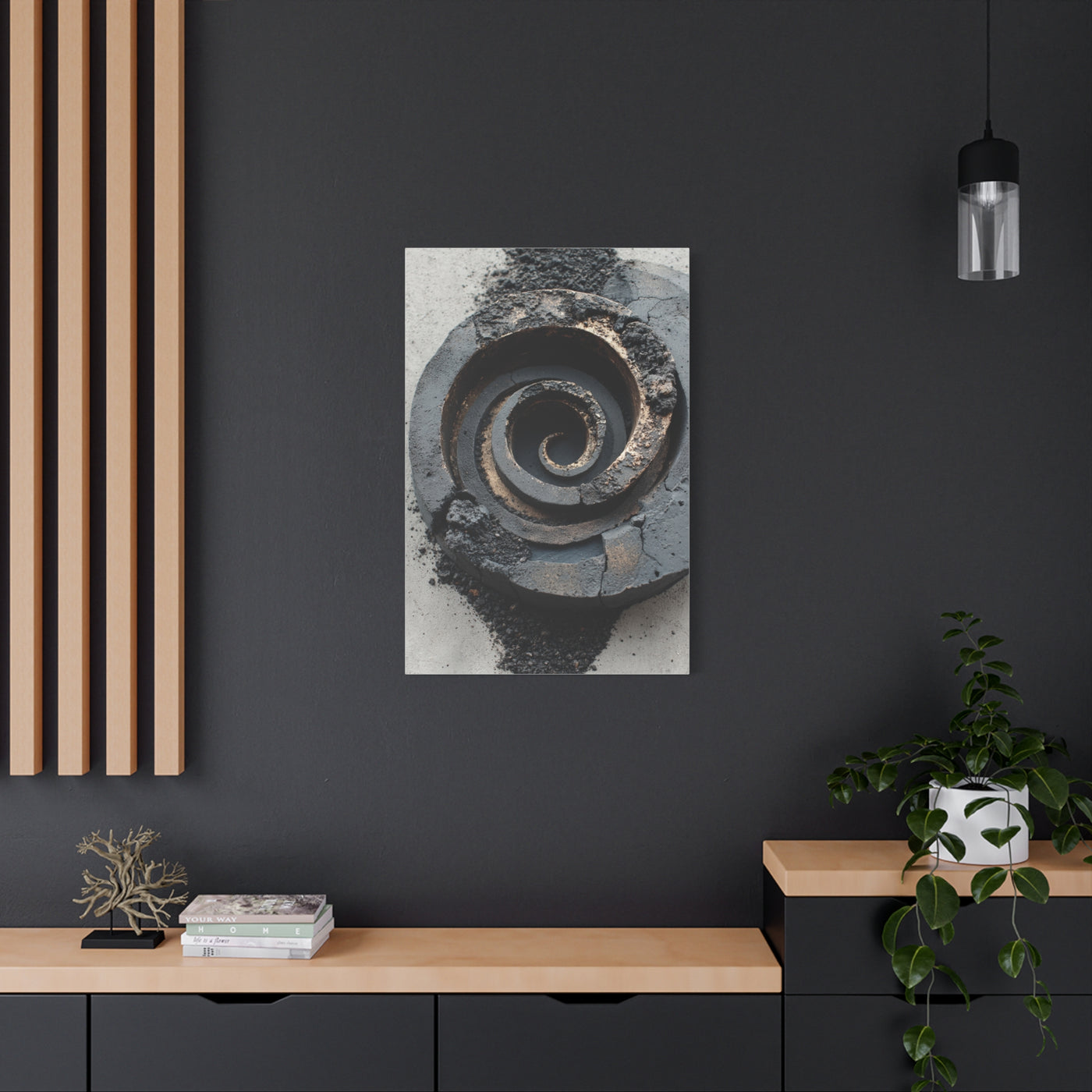 Industrial Spiral Form Abstraction Wall Art & Canvas Print