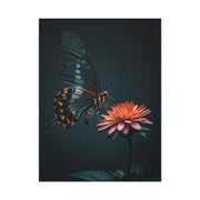 Swallowtail Butterfly and Pink Garden Flower Wall Art & Canvas Prints