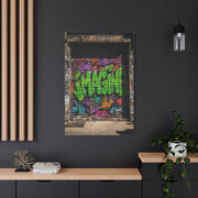Imagine Graffiti Alley Door Street Wall Art & Canvas Print