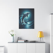 Dolphin Leaping Through Blue Ocean Waves Wall Art & Canvas Prints