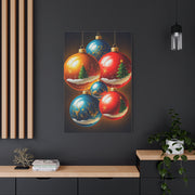 Expressive Painted Christmas Ornament Collection Wall Art & Canvas Print