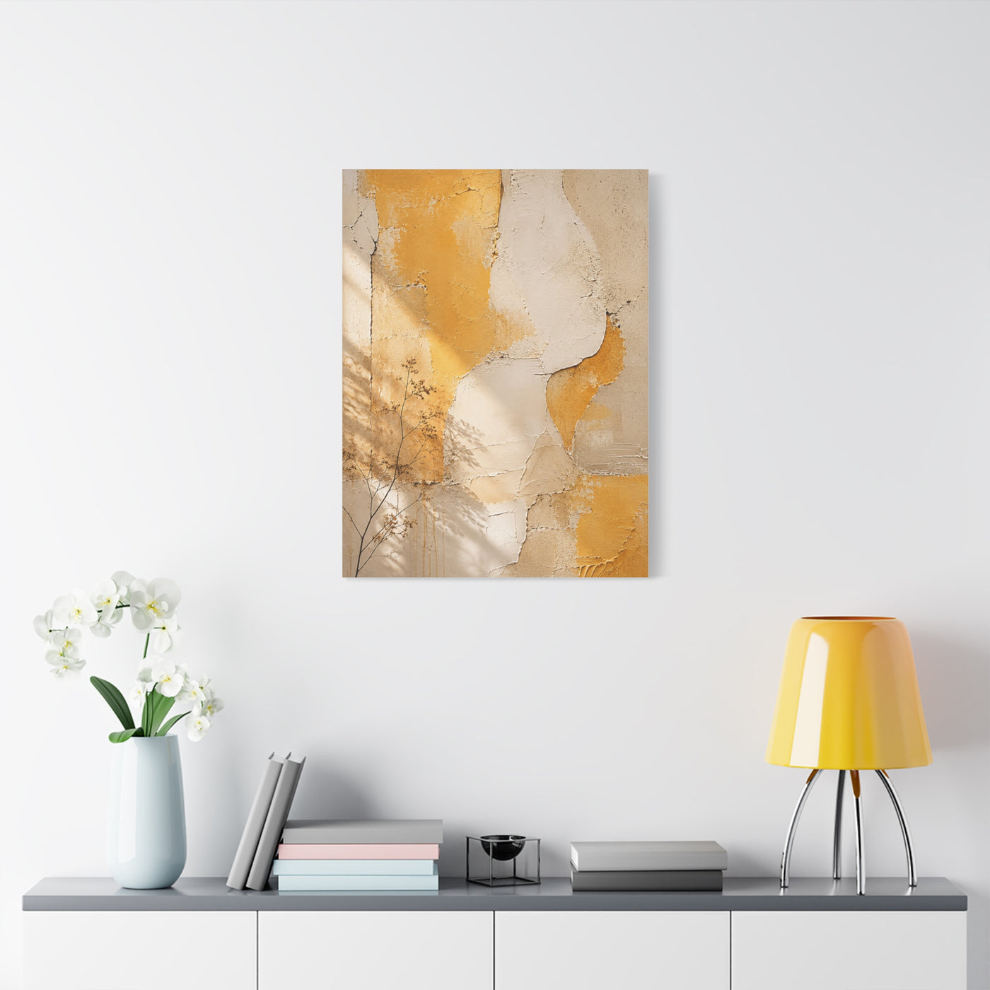 Sunlit Plaster Organic Wall Texture Composition Wall Art & Canvas Print