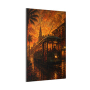 Historic Streetcar Jazz Sunset Wall Art & Canvas Print