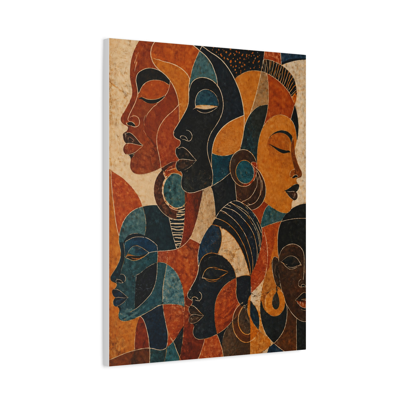 Abstract African Faces Composition Wall Art & Canvas Print