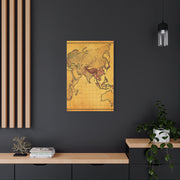 Vintage River Route Cartography Wall Art & Canvas Prints