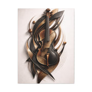 Sculptural Violin Motion Composition Wall Art & Canvas Print