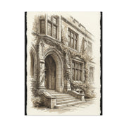 Ivy-Covered Collegiate Arch Sketch Wall Art & Canvas Print