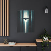 Electric Aircraft Between Skyscrapers Wall Art & Canvas Prints