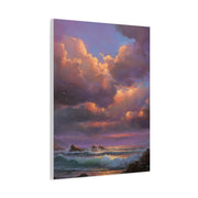 Painterly Coastal Sky and Rolling Waves Wall Art & Canvas Print