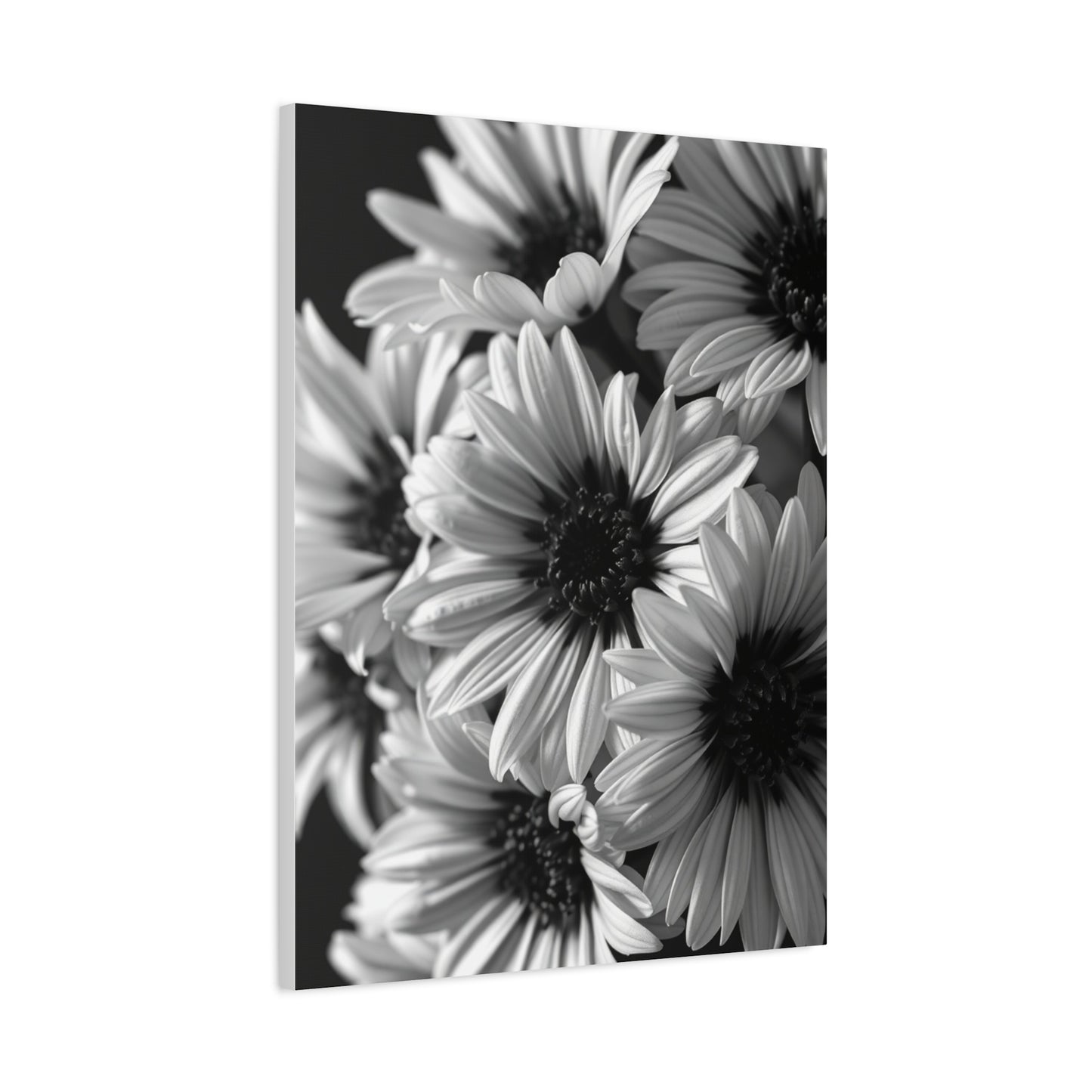 Luxe Obsidian Floral Visage Wall Art & Canvas Print
