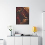 Oxblood and Gold Luxury Abstract Wall Art & Canvas Print