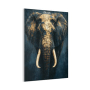 Black and Gold Regal Elephant Portrait Wall Art & Canvas Print