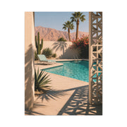 Desert Poolside Modernist Framing Wall Art & Canvas Print