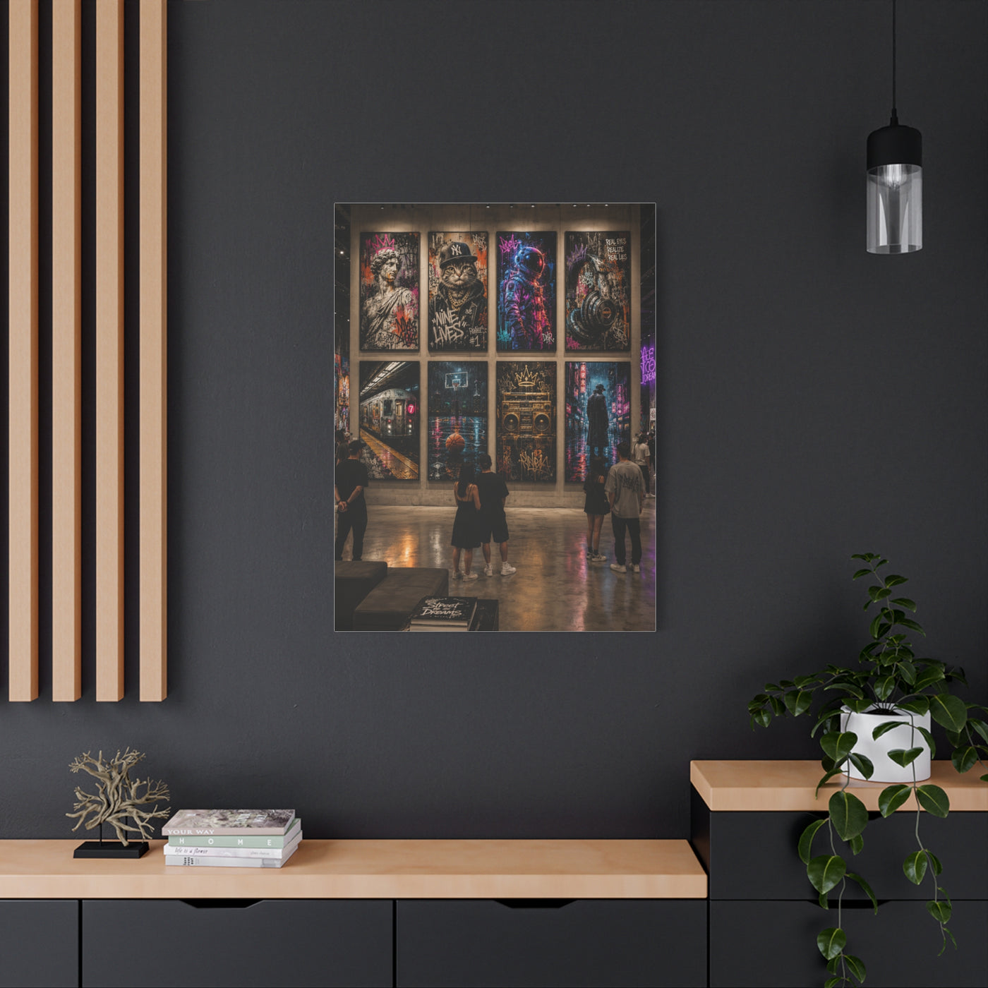 Modern Street Art Gallery Exhibition Street Wall Art & Canvas Print