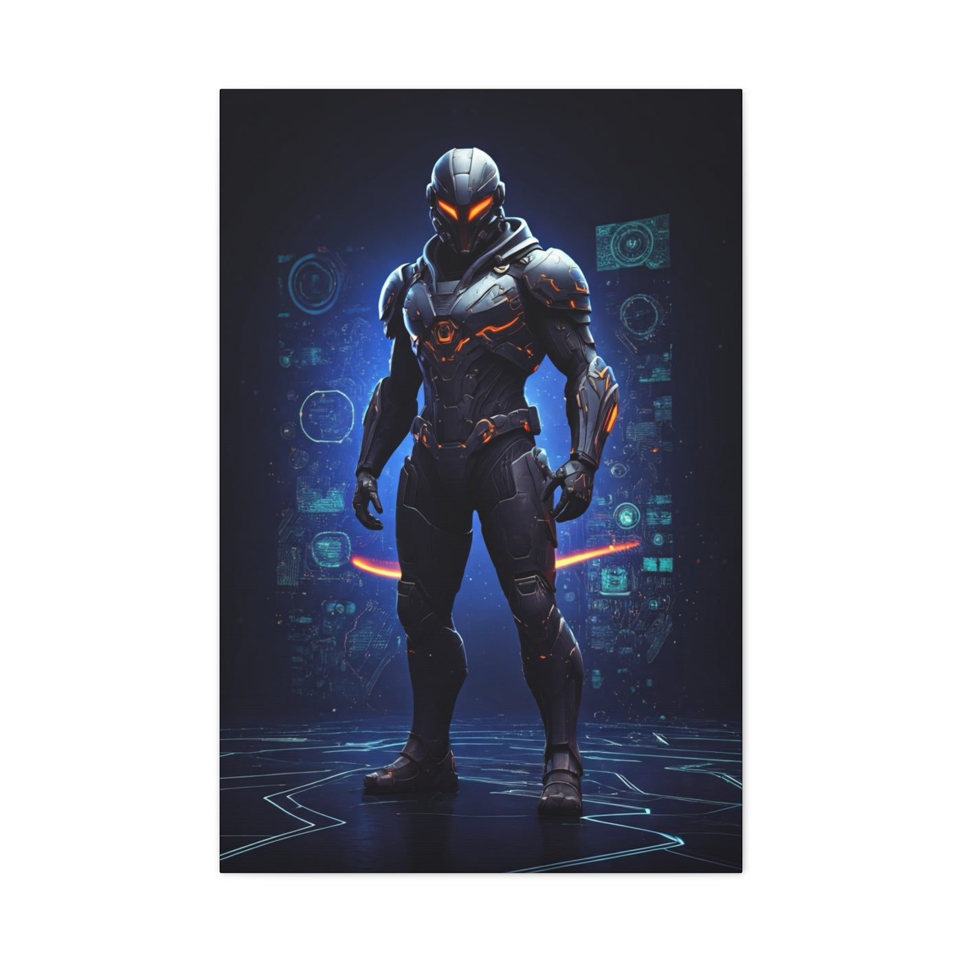 Futuristic Armored Sentinel Wall Art & Canvas Prints