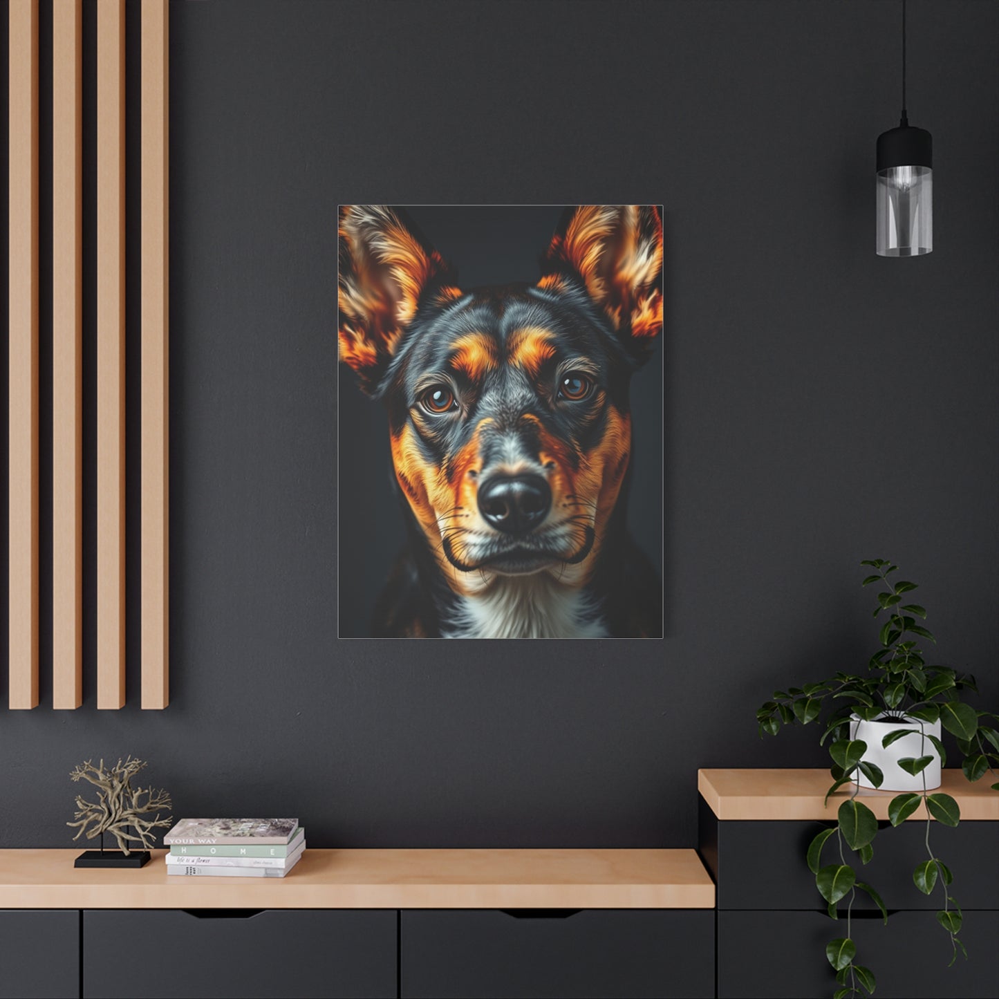 Vision Black and Tan Art Art Wall Art & Canvas Print