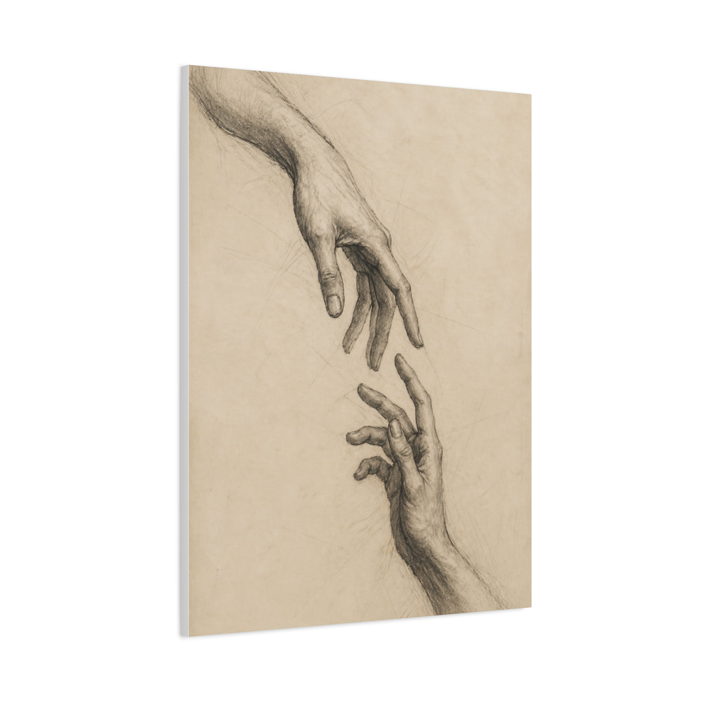 Expressive Hands Charcoal Study Wall Art & Canvas Print
