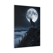 Full Moon Howling Wolf Ridge Scene Wall Art & Canvas Print