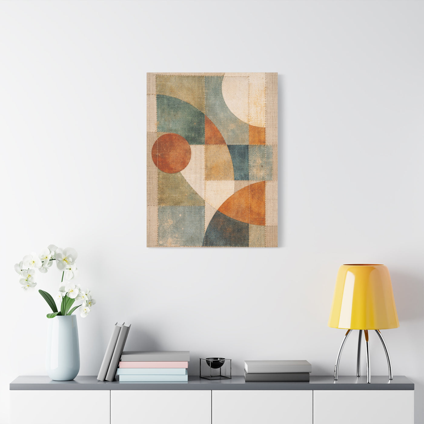 Stitched Geometric Canvas Abstraction Wall Art & Canvas Print
