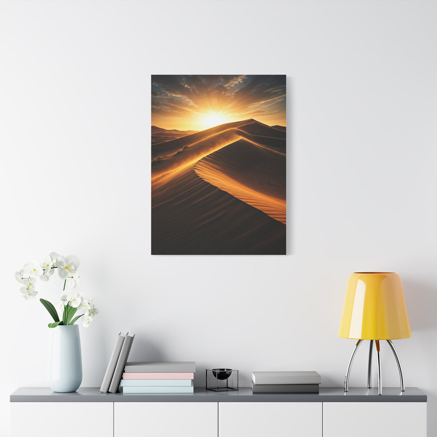 Golden Desert Sunrise Dunes Wall Art & Canvas Prints