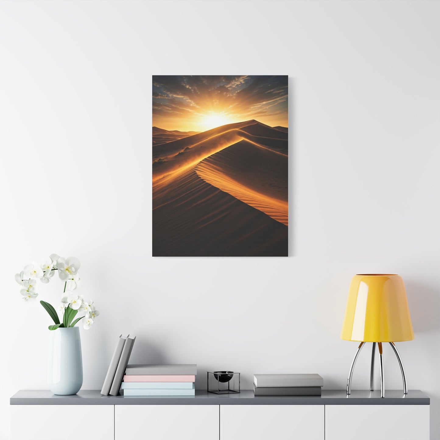 Golden Desert Sunrise Dunes Wall Art & Canvas Prints