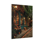 Autumn Bookshop Street Scene Wall Art & Canvas Print