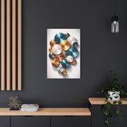 Overlapping Multicolor Metal Circles Wall Art & Canvas Print