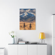 Frontier Riders in the Golden Valley Wall Art & Canvas Print