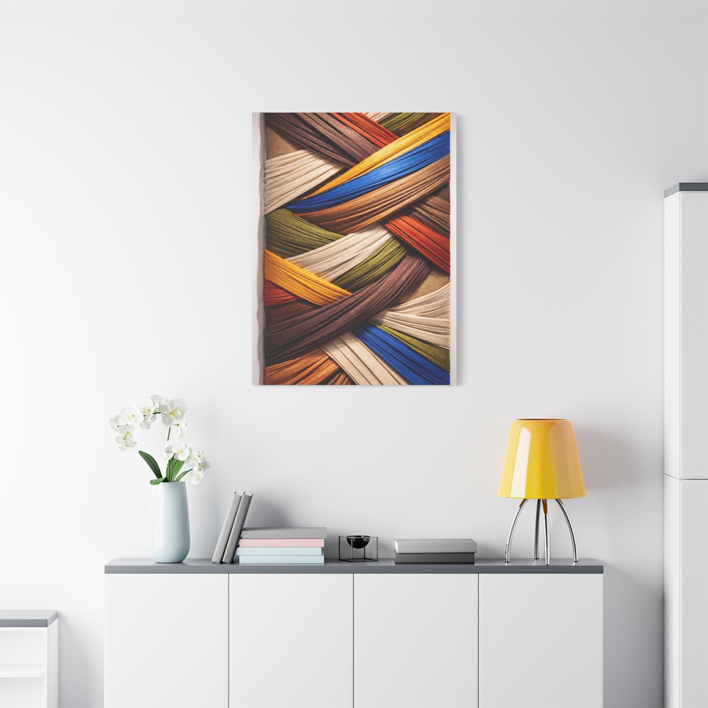 Dimensional Wrapped Fabric Bands Wall Art & Canvas Print