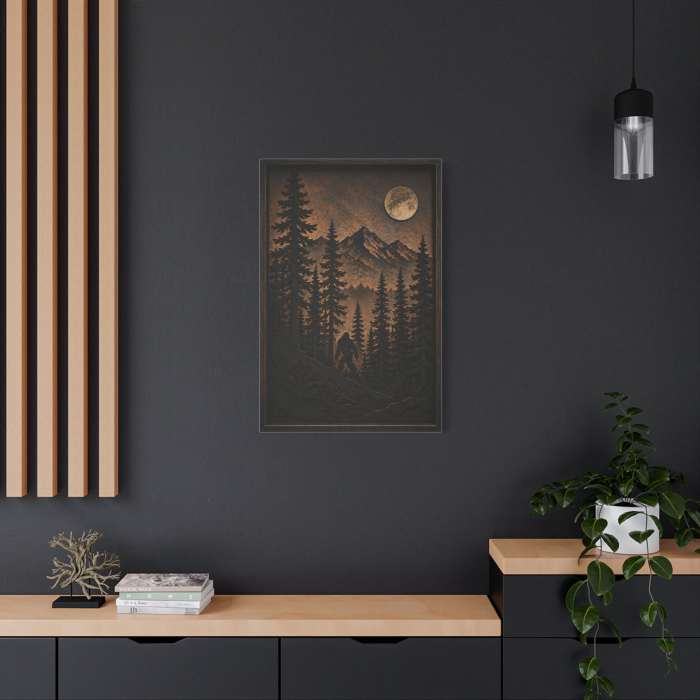 Pacific Northwest Bigfoot Forest Wall Art & Canvas Print