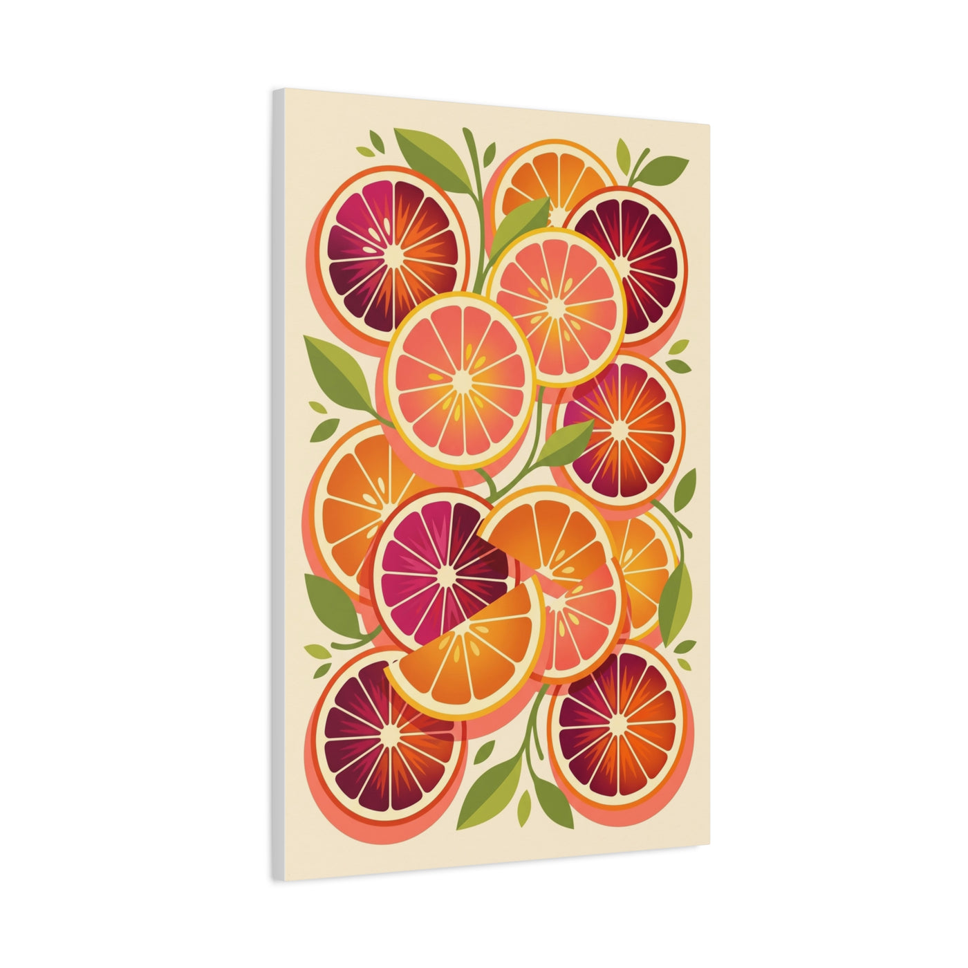 Retro Citrus Slice Composition Wall Art & Canvas Print