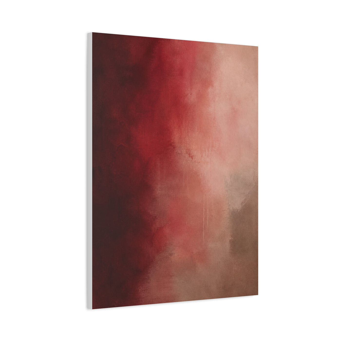 Burgundy Blush Color Field Abstraction Wall Art & Canvas Print