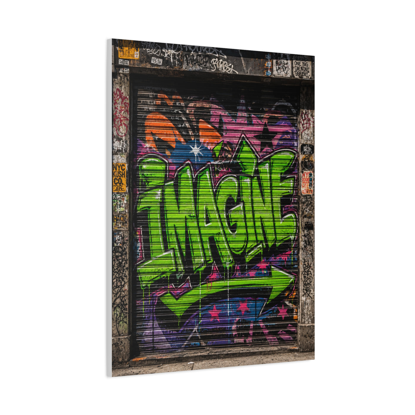 Urban Graffiti Statement Door Street Wall Art & Canvas Print