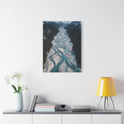 Aerial Braided Mountain River Wall Art & Canvas Print