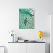 Aerial Ocean Serenity Woman Portrait Wall Art & Canvas Print