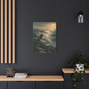 Lion on Cliff at Sunrise Sovereign View Wall Art & Canvas Print