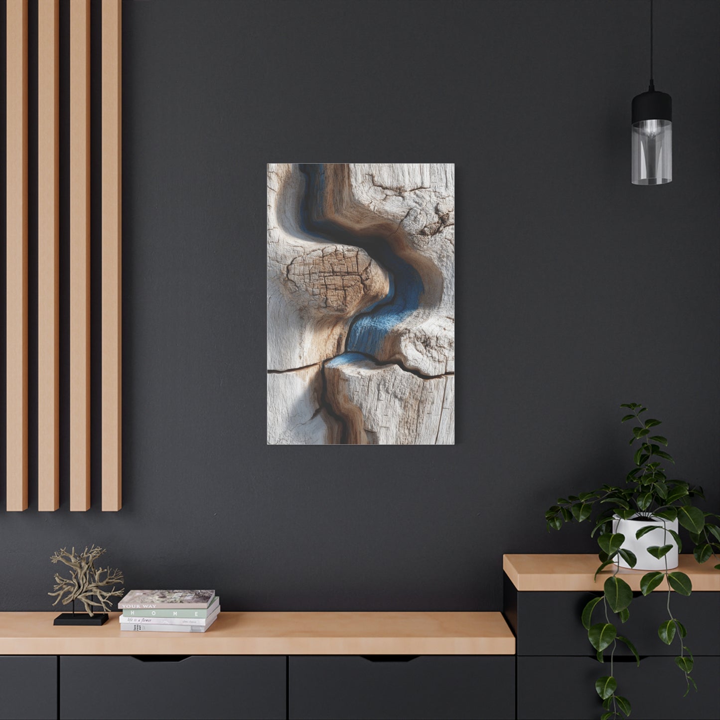 Driftwood Grain Abstract Texture Wall Art & Canvas Print