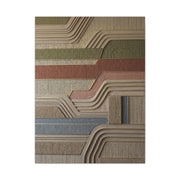 Sculpted Sisal & Plaster Geometric Wall Art & Canvas Print