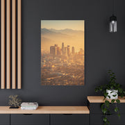 Los Angeles Golden Sunrise Skyline Wall Art & Canvas Print