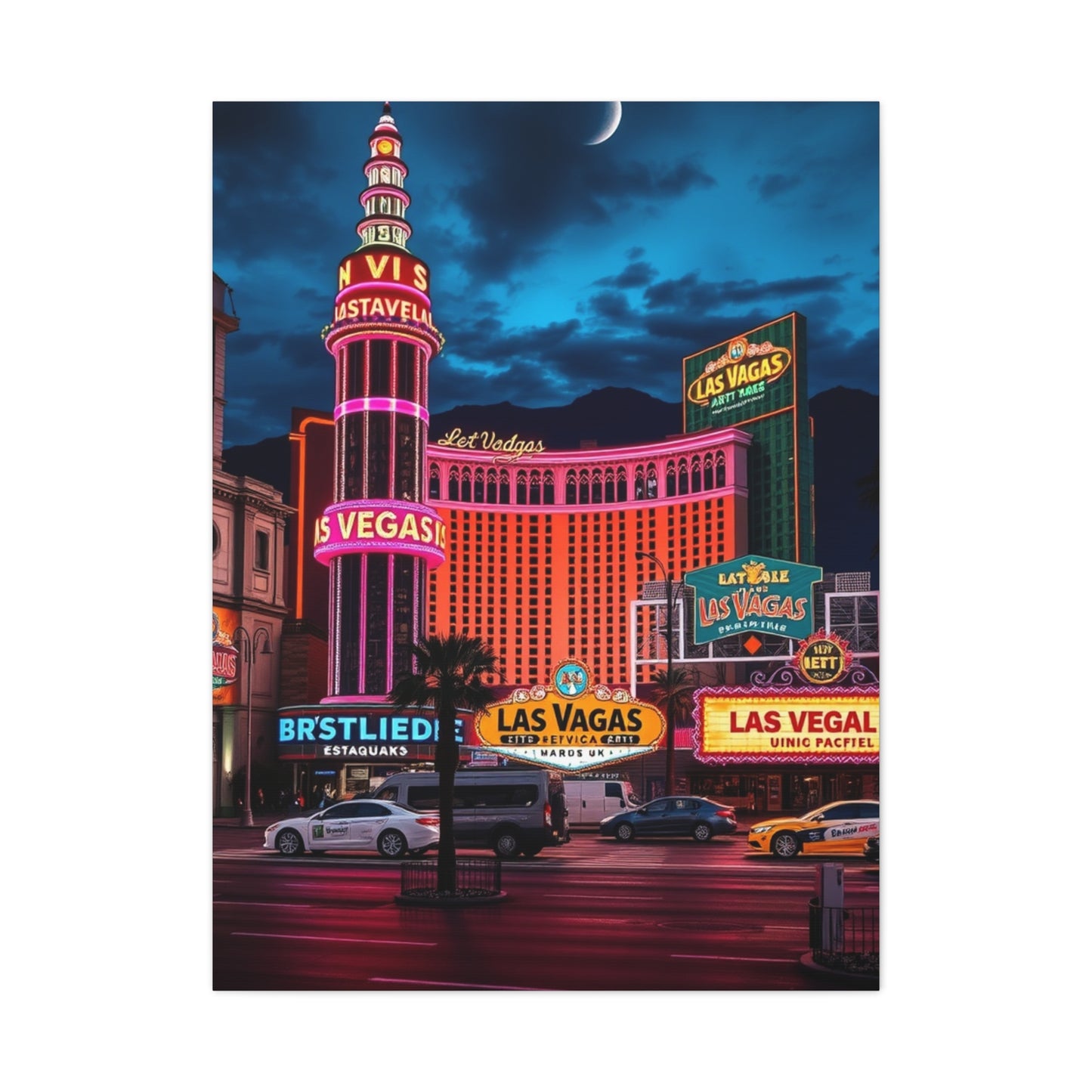 Las Vagas Art Canvas Art 2 Wall Art & Canvas Print