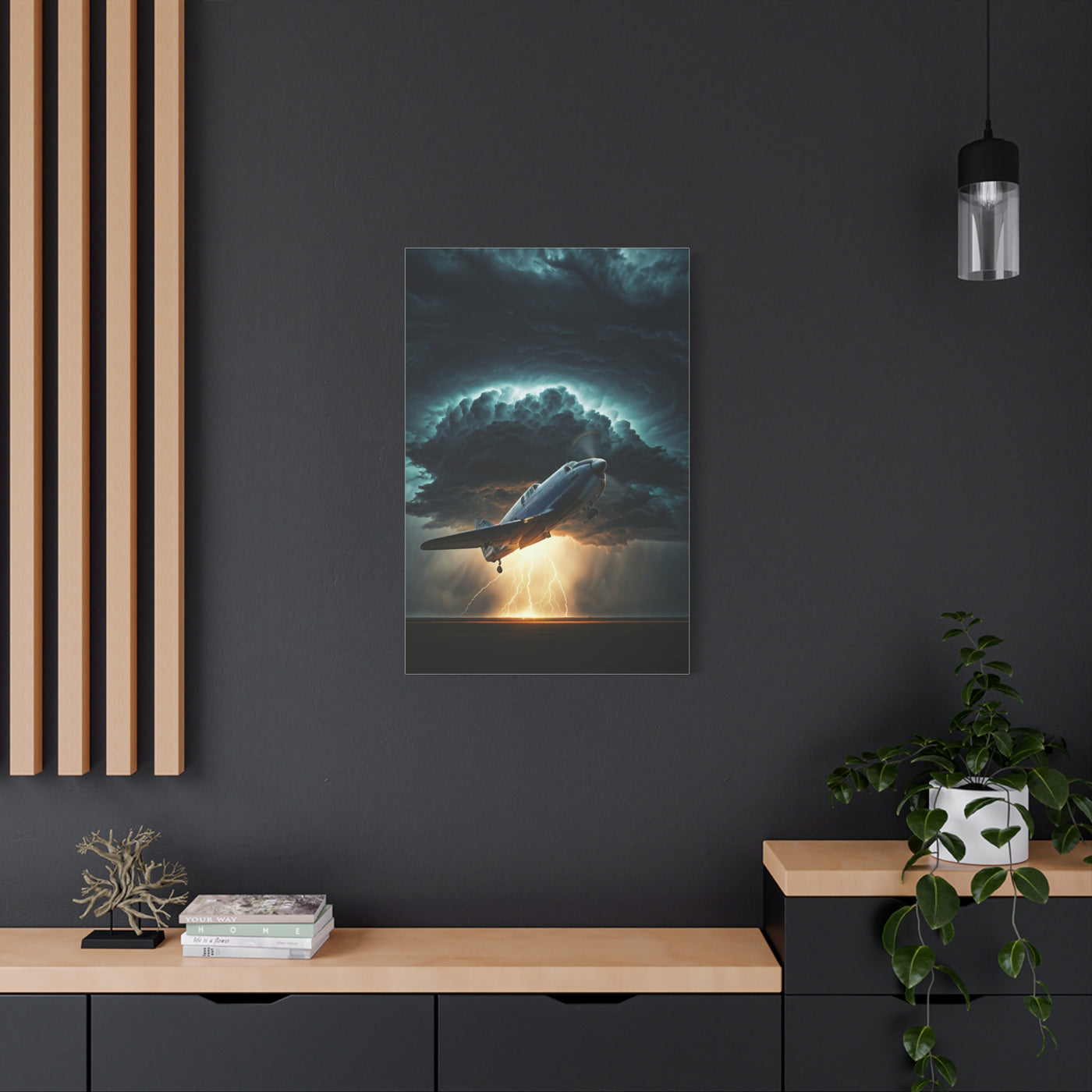 Stormbreaker Aircraft Through Lightning Skies Wall Art & Canvas Prints